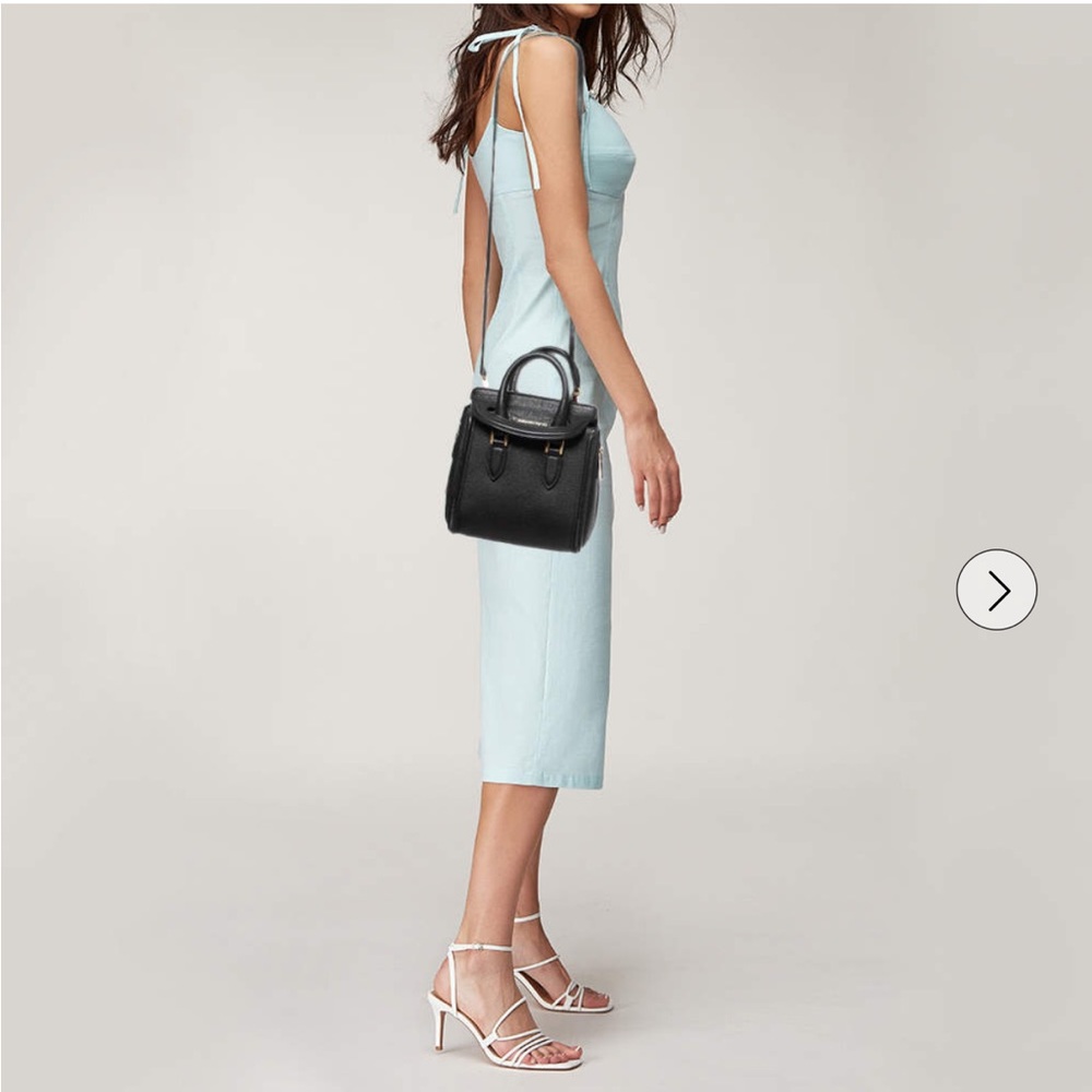 Alexander McQueen Black Leather Medium Heroine Satchel
